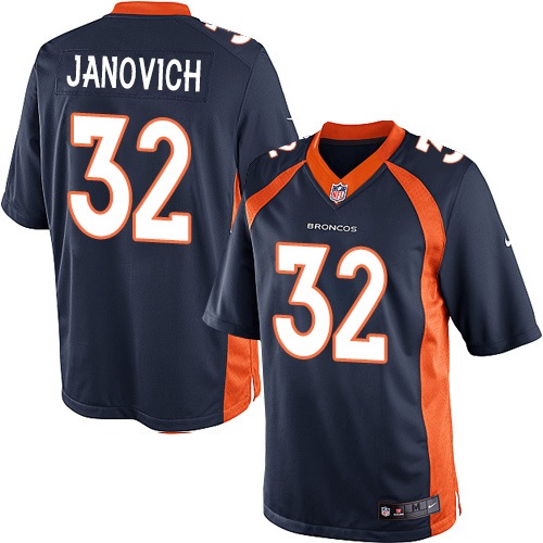 Men's Limited Andy Janovich Nike Jersey Navy Blue Alternate - #32 NFL Denver Broncos